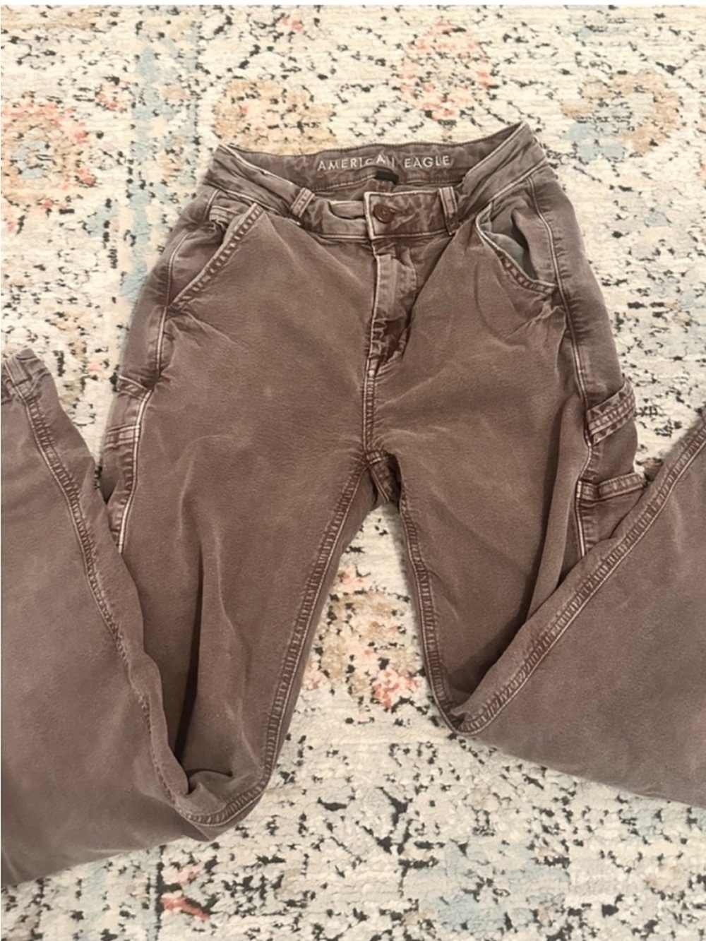 American Eagle Brown Straight-Leg Carpenter Pants | 24R